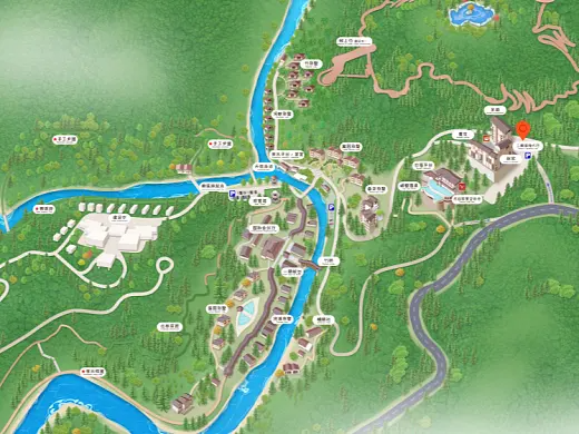 米东结合景区手绘地图智慧导览和720全景技术，可以让景区更加“动”起来，为游客提供更加身临其境的导览体验。